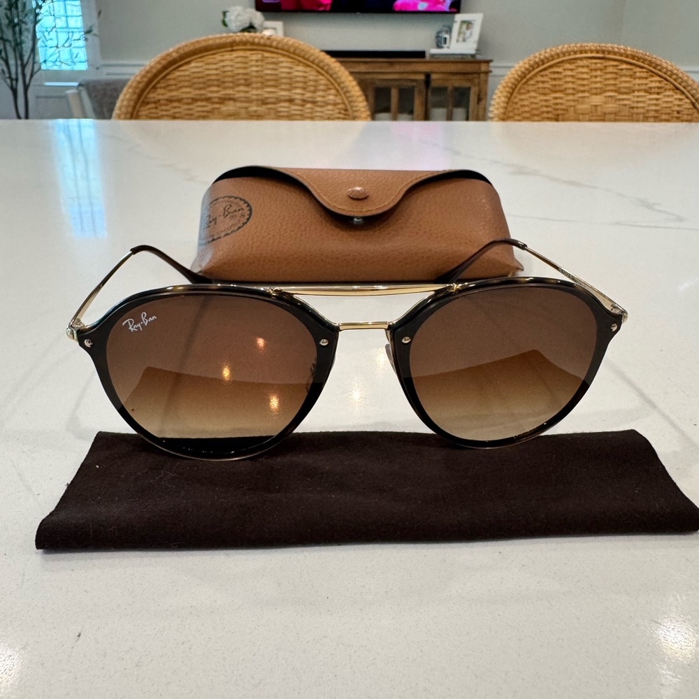 Ray-Ban Brown Geometric Sunglasses